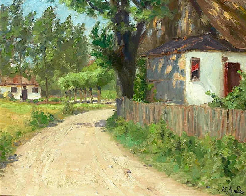 Una giornata estiva in un villaggio di Fionia. - H. A. Brendekilde