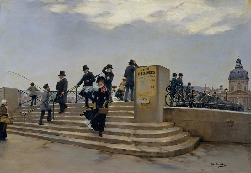 Una giornata ventosa sul Pont des Arts - Jean Béraud