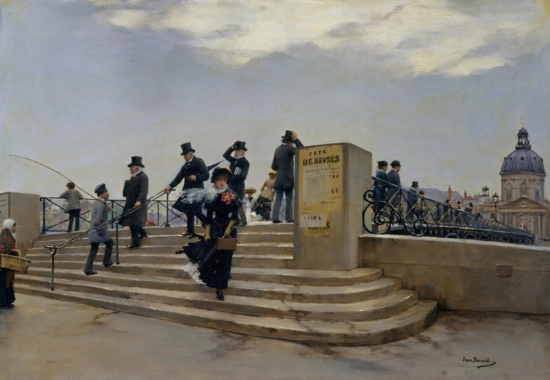 Una giornata ventosa sul Pont des Arts - Jean Béraud