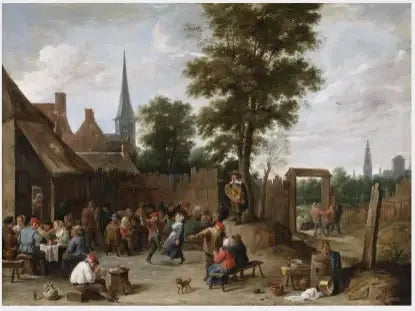 Una festa di paese vicino ad Anversa - David Teniers il Giovane