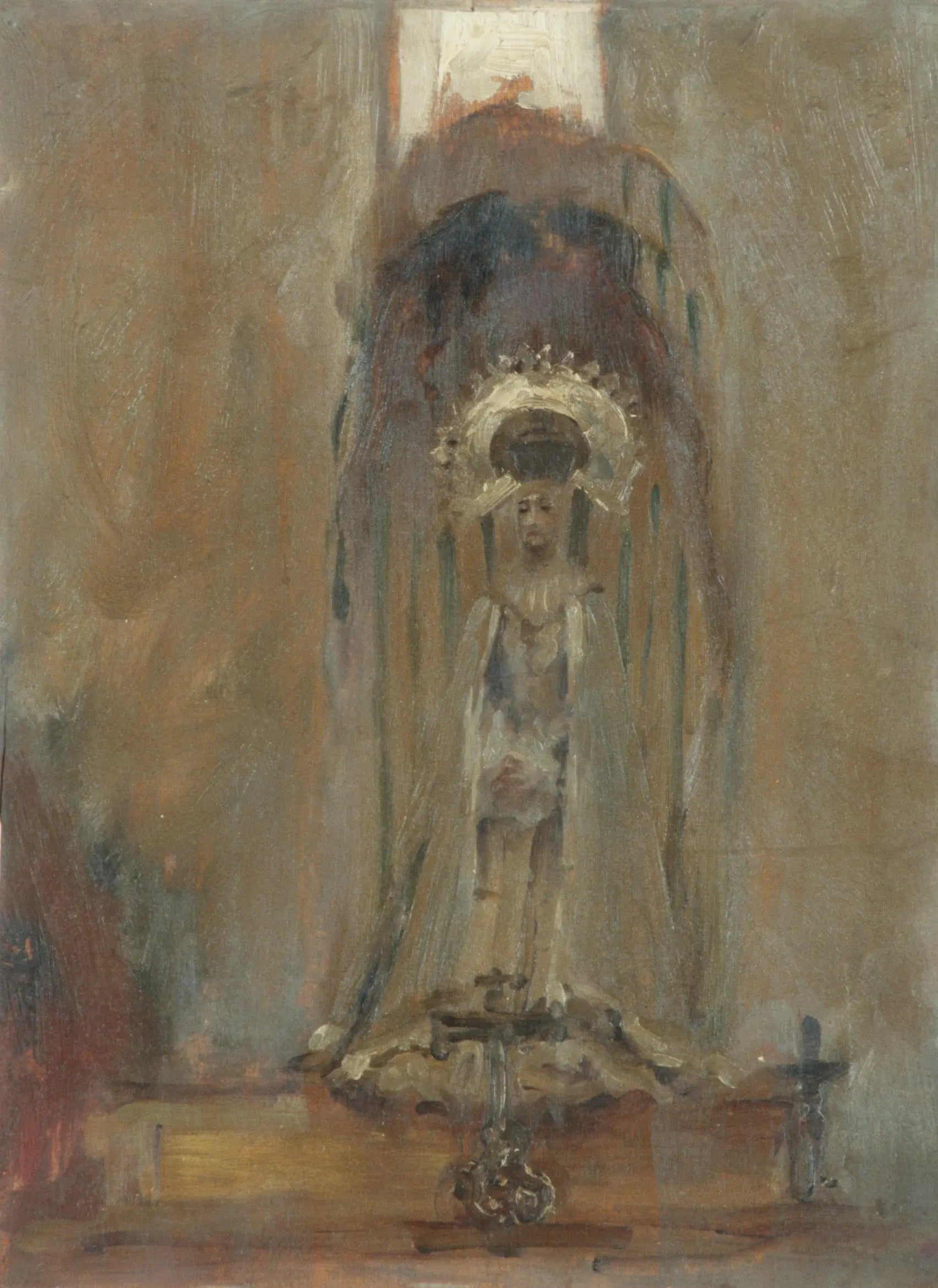 Reproduction du tableau « Une Madone espagnole - John Singer Sargent » par Alpha Reproduction en peinture à l’huile