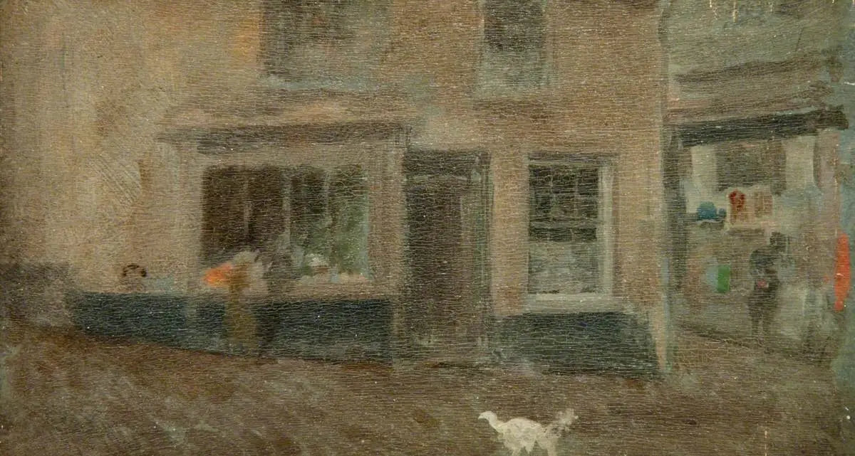Une note grise : Village Street, janvier - James Abbott McNeill Whistler image 1 tableau peint à l’huile sur toile