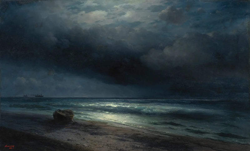 Una notte al chiaro di luna in mare - Ivan Aïvazovski