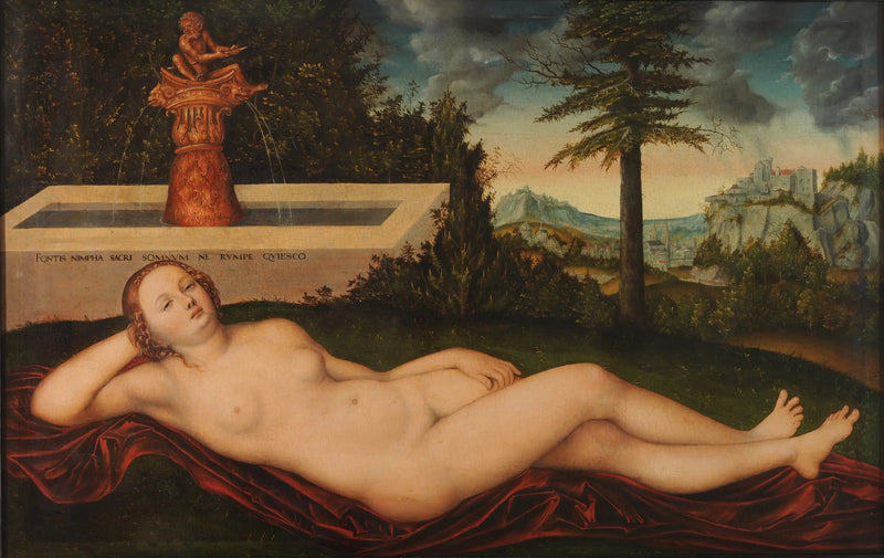 Una ninfa a una fontana - Lucas Cranach il Vecchio
