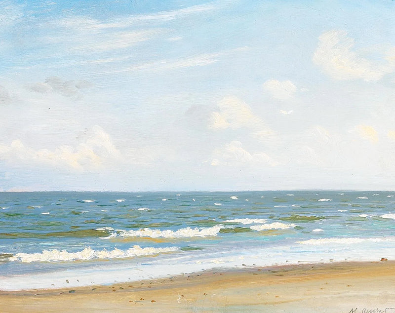 Una spiaggia con vista sul mare. - Michael Peter Ancher