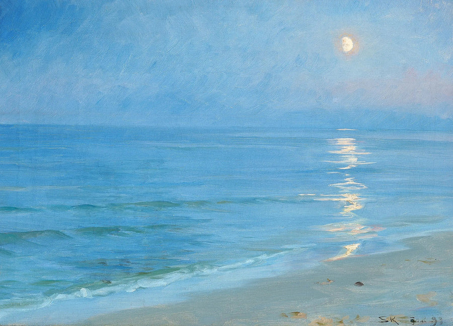 Una spiaggia di Skagen al chiaro di luna - Peder Severin Krøyer