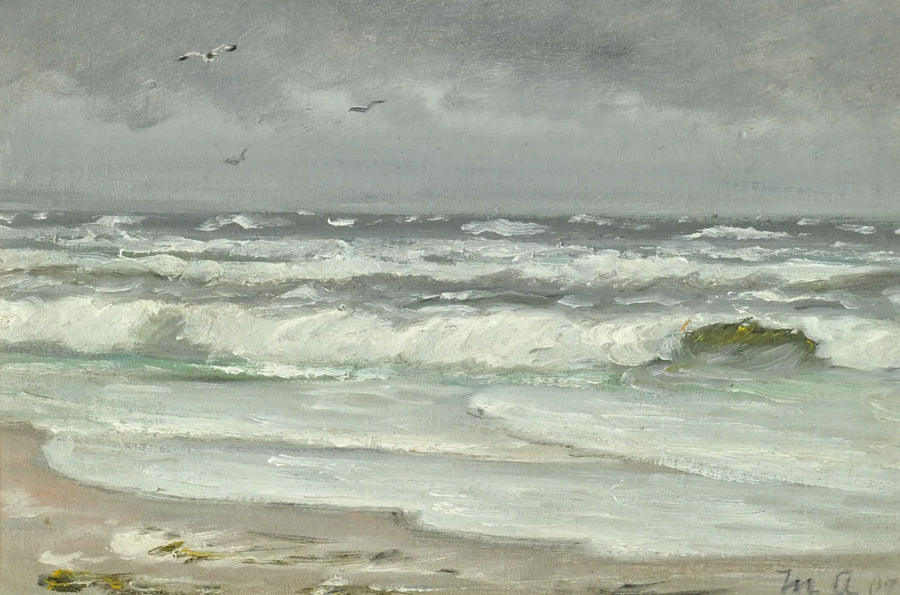 Una spiaggia e un paesaggio marino. - Michael Peter Ancher