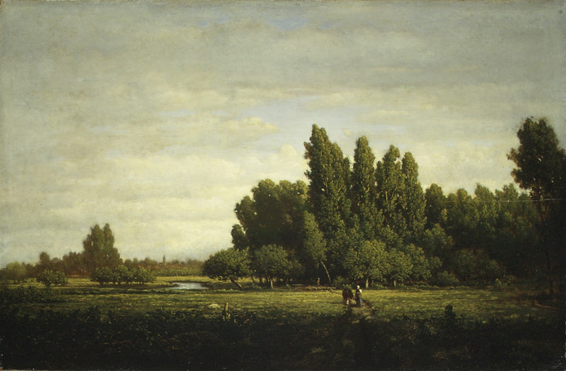 Un prato delimitato da alberi - Théodore Rousseau