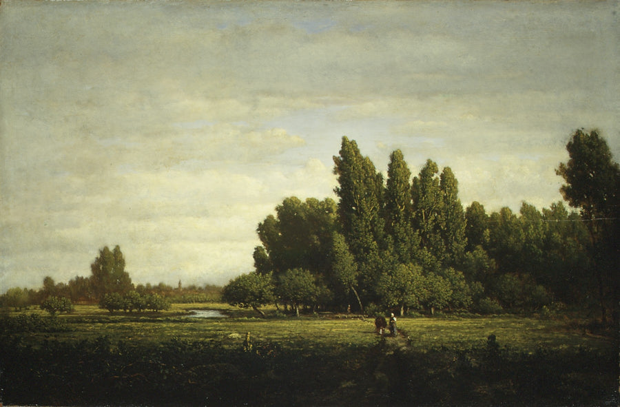 Un prato delimitato da alberi - Théodore Rousseau