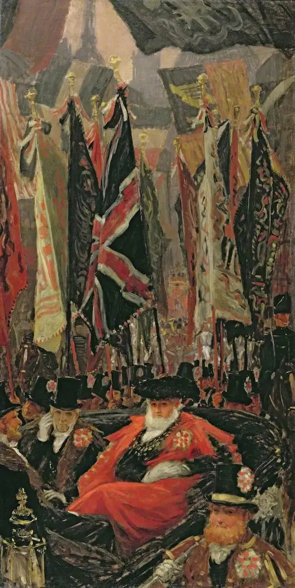 Una processione civica discendente Ludgate Hill, Londra - James Tissot