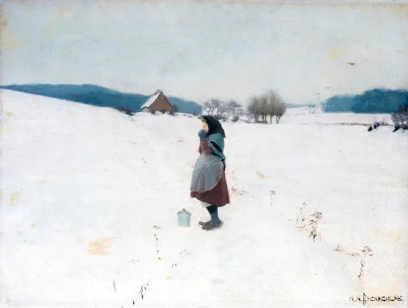 Una passeggiata nella neve. - H. A. Brendekilde