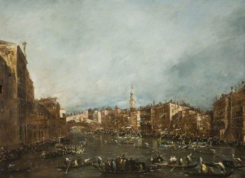 Una regata sul Grande Canale, Venezia - Francesco Guardi