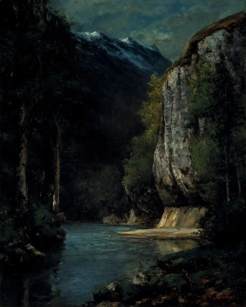 Un fiume in una gola di montagna - Gustave Courbet