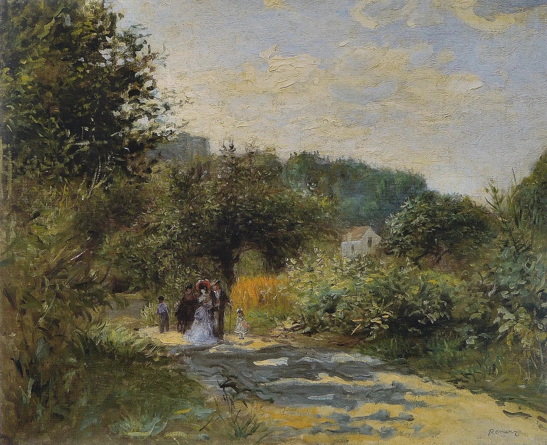 Une route à Louveciennes - Pierre-Auguste Renoir image 1 reproduction de peinture à l’huile