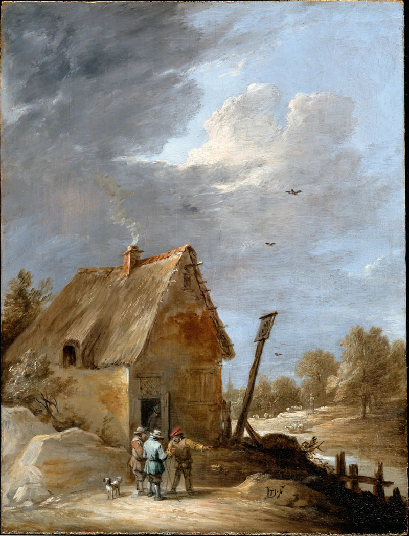 Una strada vicino a un chalet - David Teniers il Giovane