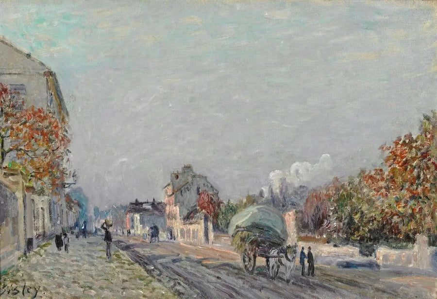 Una strada a Marly - Alfred Sisley
