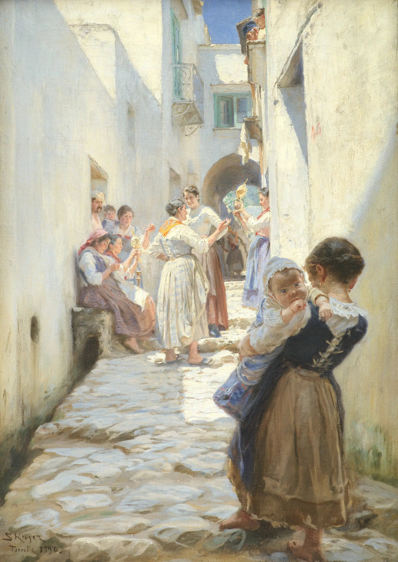 Una strada di Torello, Italia - Peder Severin Krøyer