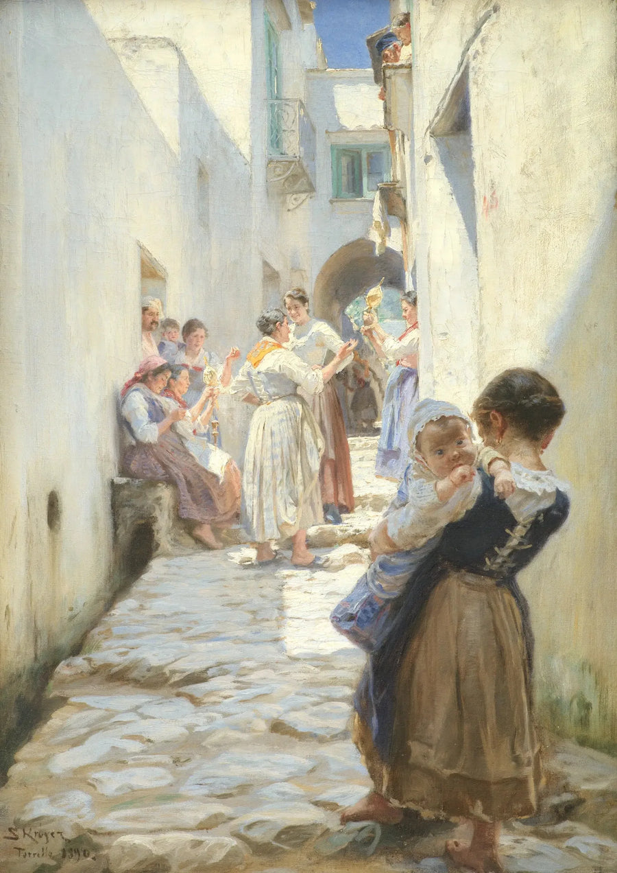 Una strada di Torello, Italia - Peder Severin Krøyer