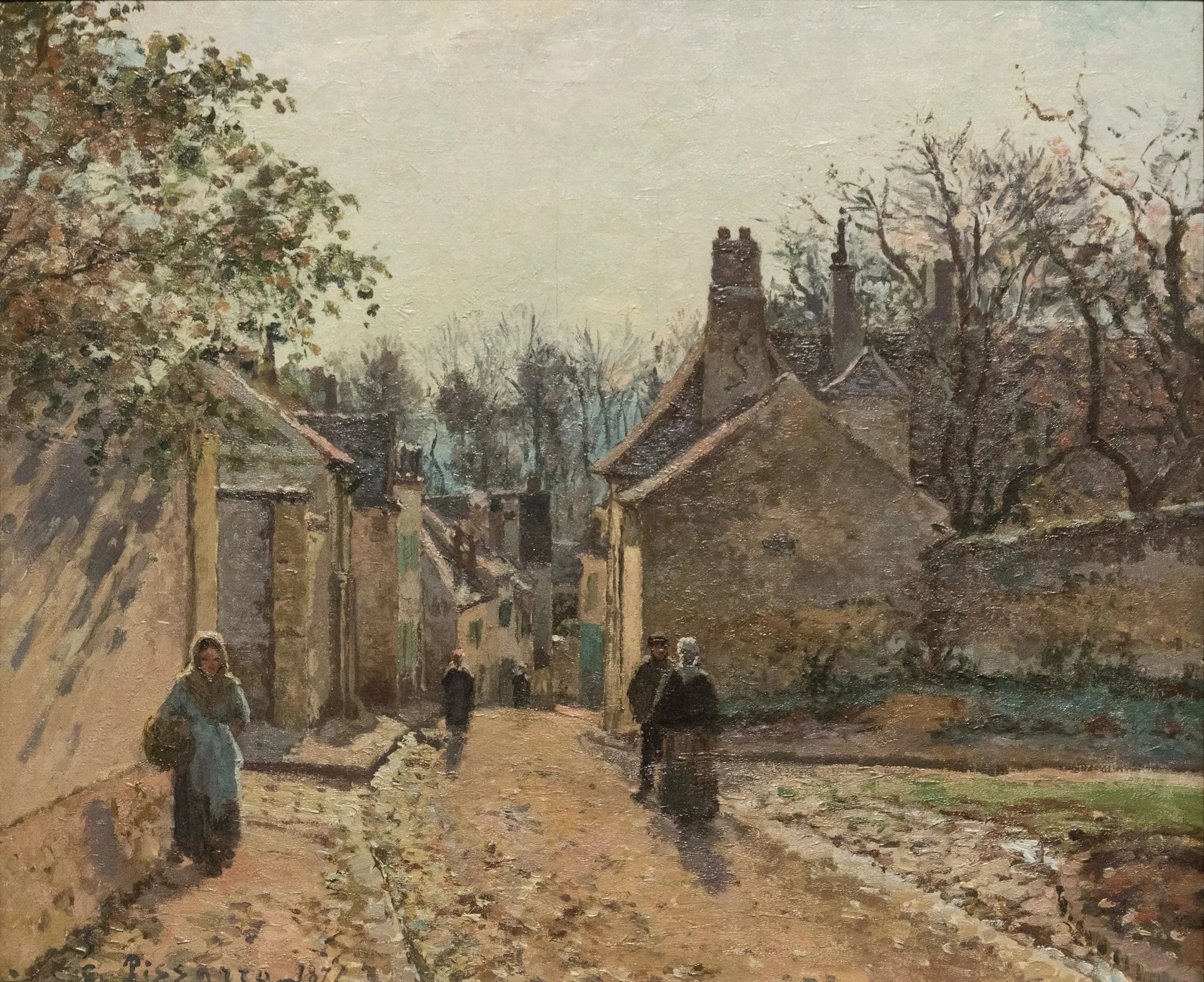 Une rue de village, Louveciennes - Camille Pissarro image 1 reproduction réalisée par Alpha Reproduction