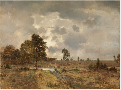 Una scena pastorale con un bambino - Théodore Rousseau