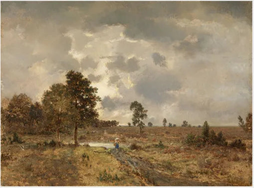 Una scena pastorale con un bambino - Théodore Rousseau