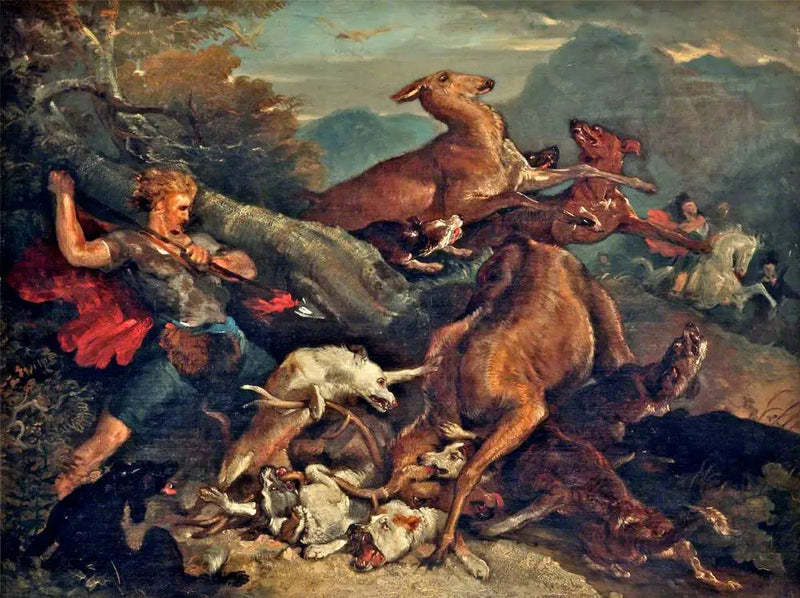 Una scena di caccia - Edwin Henry Landseer