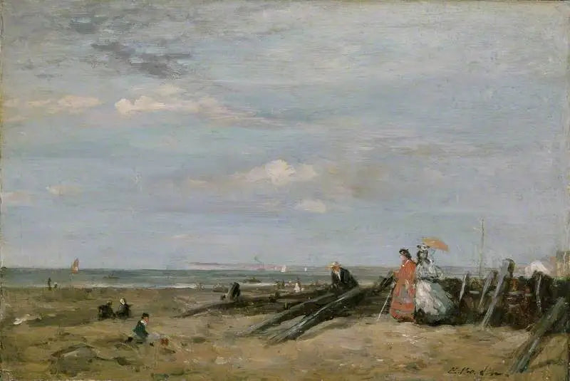 Una scena di spiaggia a Trouville - Eugène Boudin