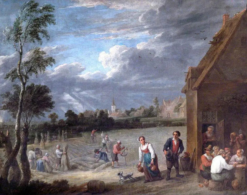 Una scena di raccolta - David Teniers il Giovane