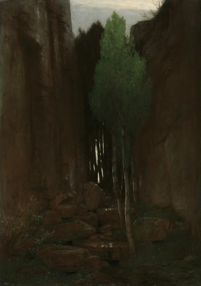 Una fonte in una gola stretta - Arnold Böcklin