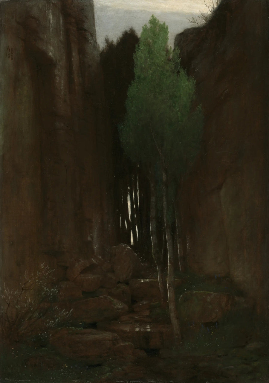 Una fonte in una gola stretta - Arnold Böcklin