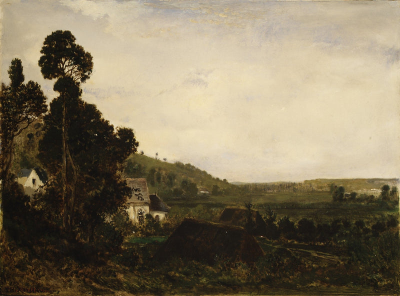 Una vecchia cappella in una valle - Théodore Rousseau