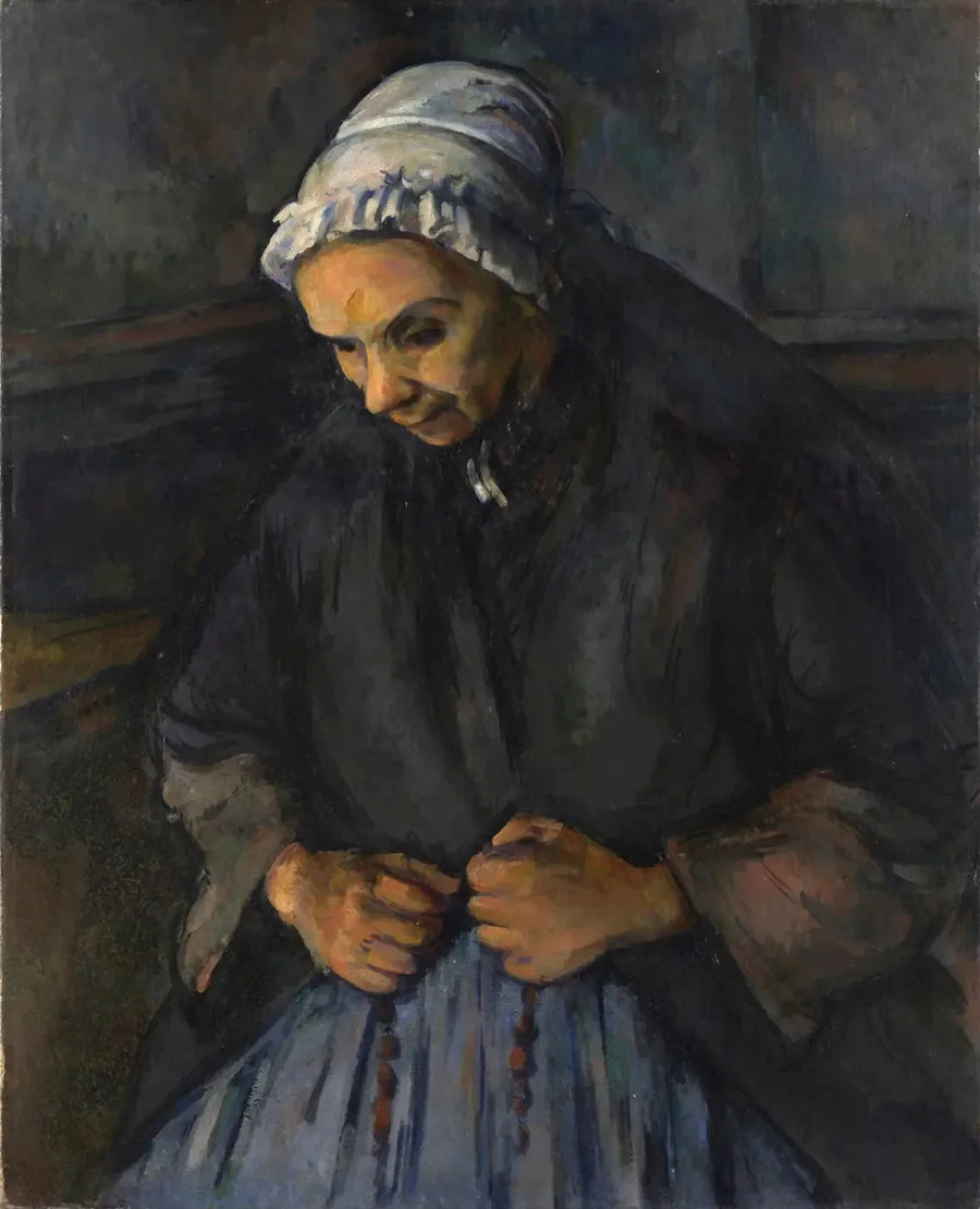 Una vecchia donna con un rosario - Paul Cézanne