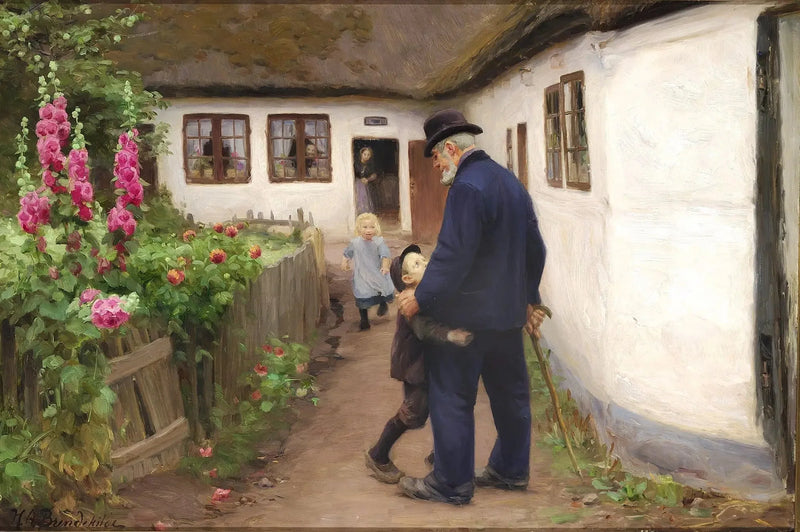 Una visita del nonno. - H. A. Brendekilde