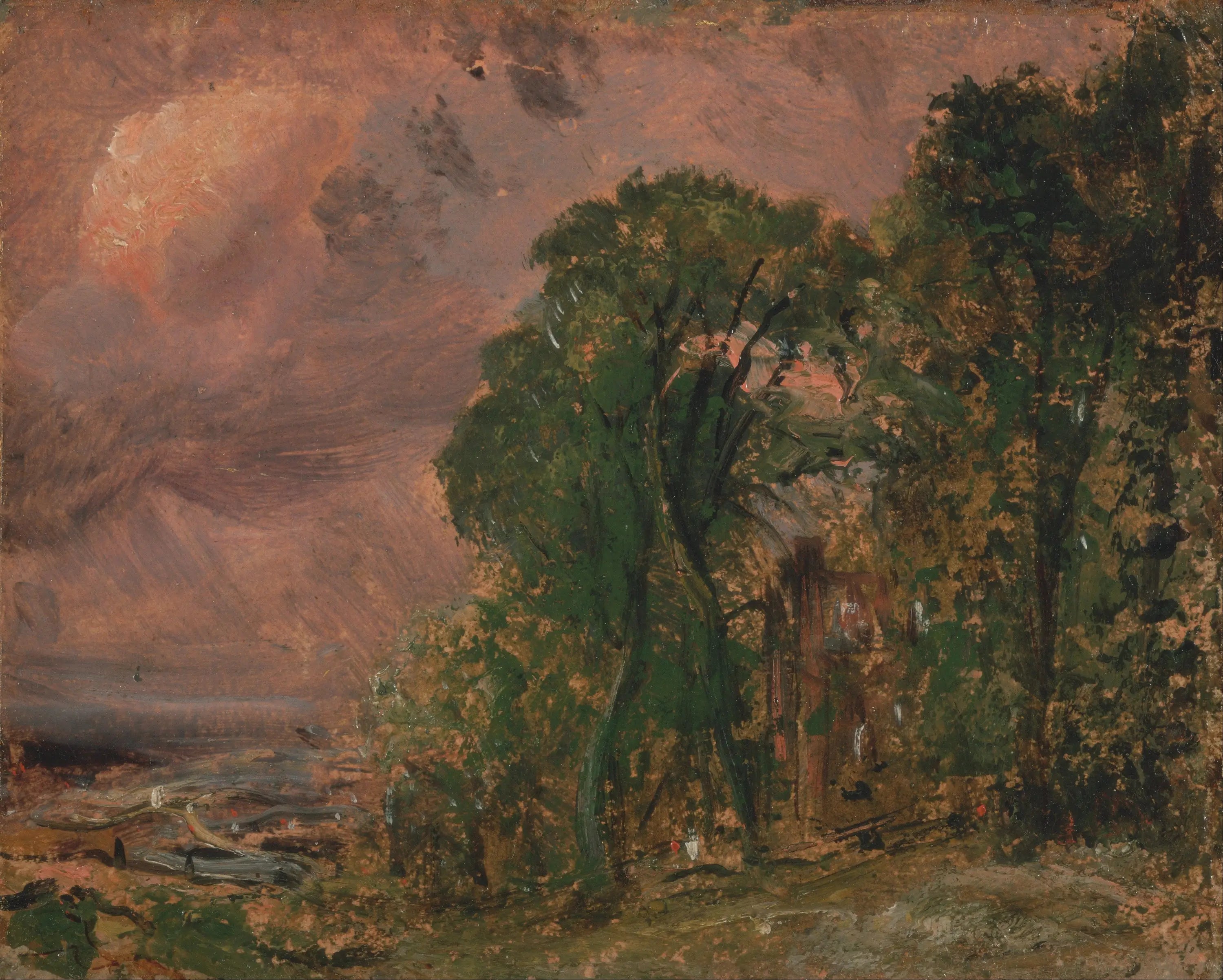Une vue à Hampstead par temps orageux - John Constable - Alpha Reproduction