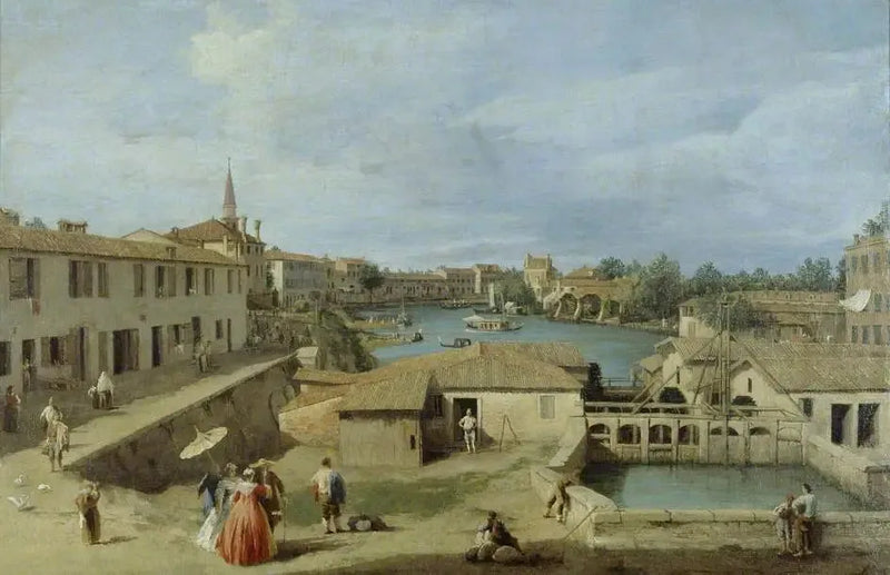 Una vista di Dolo sul canale della Brenta - Canaletto