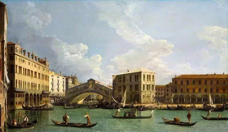 Una vista del Rialto, Venezia - Canaletto