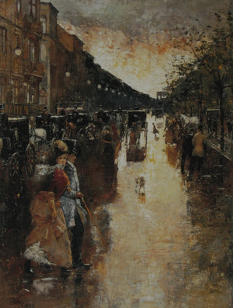 Unter den Linden dopo la pioggia - Lesser Ury