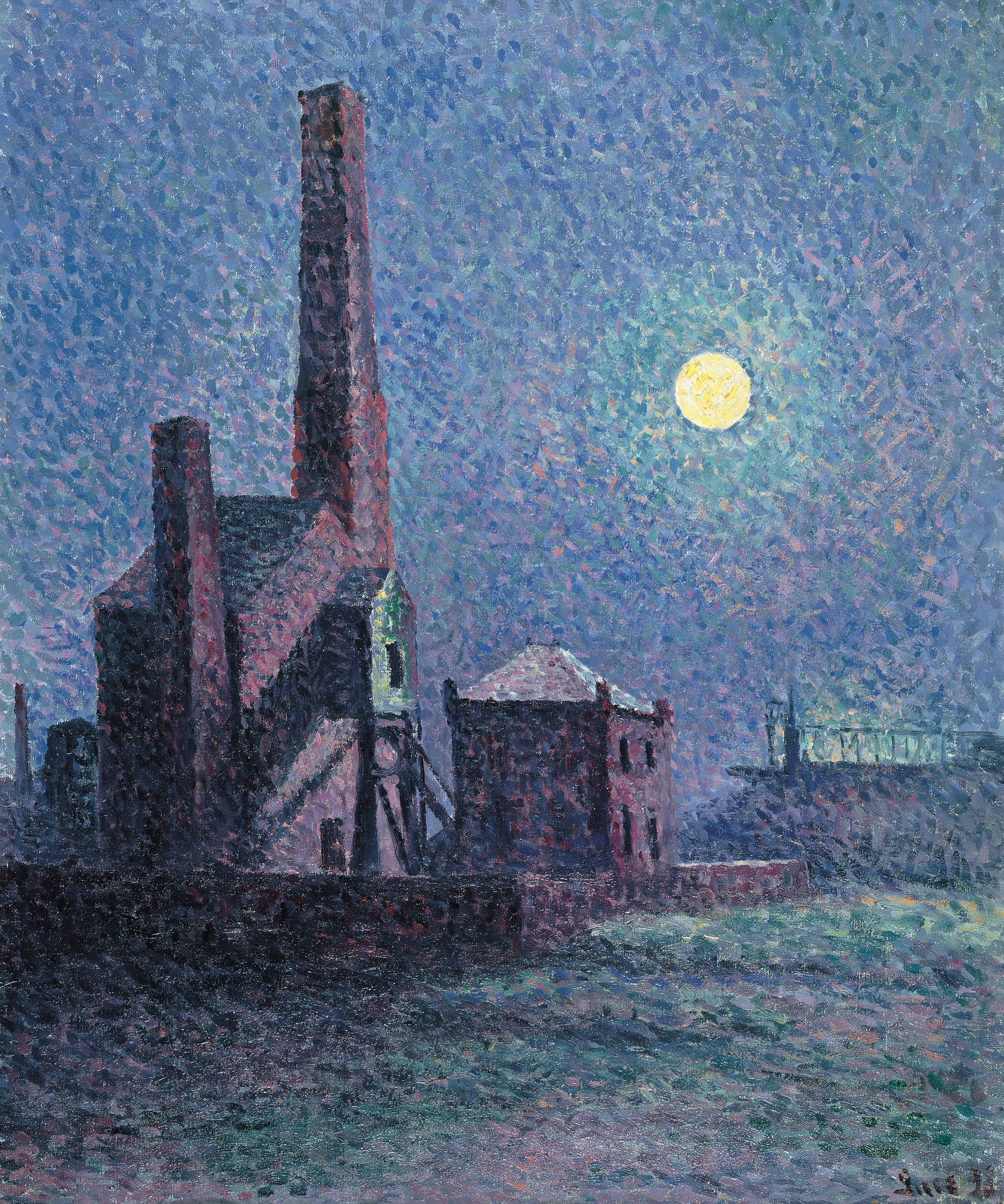 Usine au clair de lune - Maximilien Luce - Alpha Reproduction