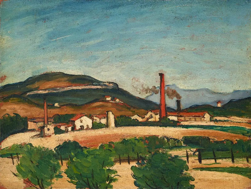 Fabbriche vicino al Monte di Cengle - Paul Cézanne