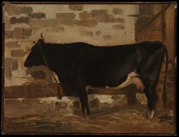 Mucca in una stalla - Jean-Baptiste Camille Corot