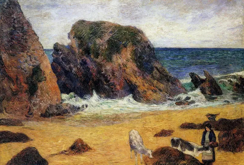 Mucche sulla spiaggia - Paul Gauguin