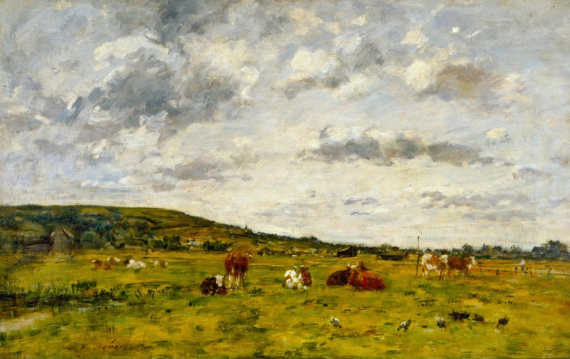 Vacche al pascolo - Eugène Boudin