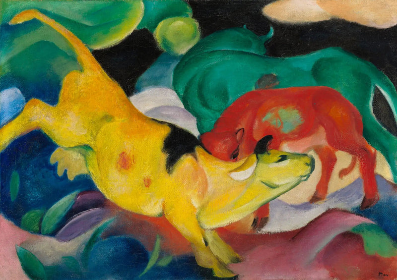 Mucche Rosse Verdi Gialle - Franz Marc