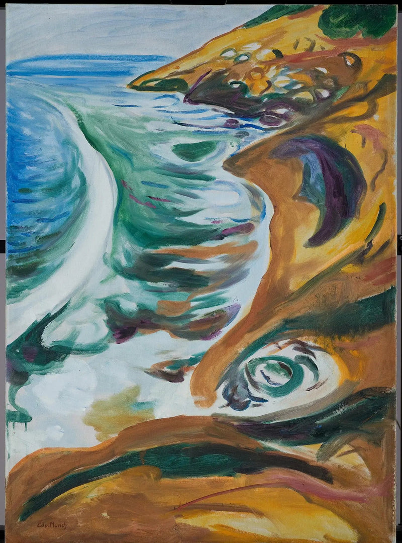 Onde che si infrangono sugli scogli - Edvard Munch