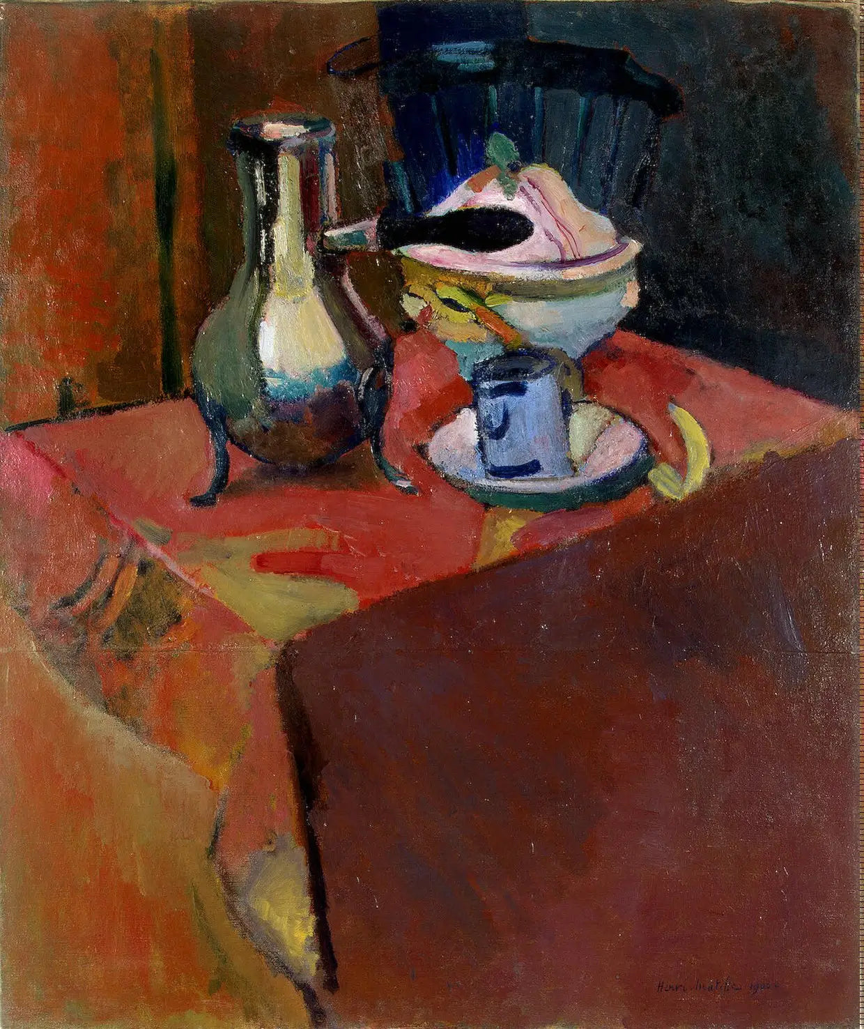 Reproduction du tableau « Vaisselle sur une table - Henri Matisse » par Alpha Reproduction en peinture à l’huile