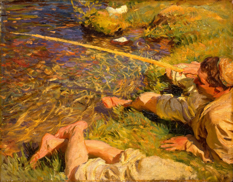 Valle d'Aosta: Un uomo a pesca - John Singer Sargent