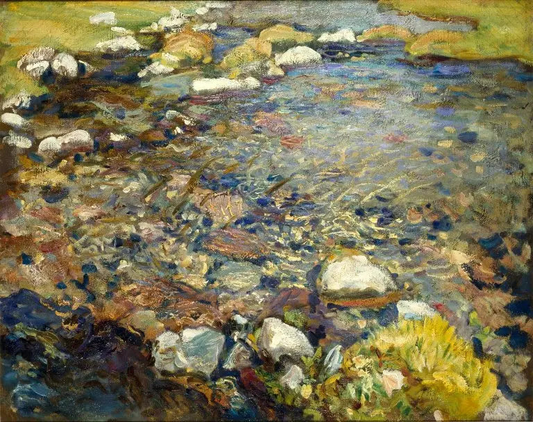 Valle d'Aosta: un ruscello su rocce - John Singer Sargent
