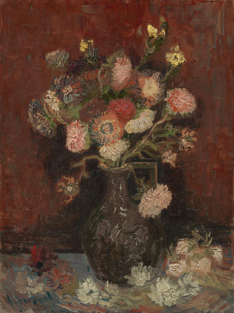 Vaso con aster cinesi e gladioli - Vincent van Gogh