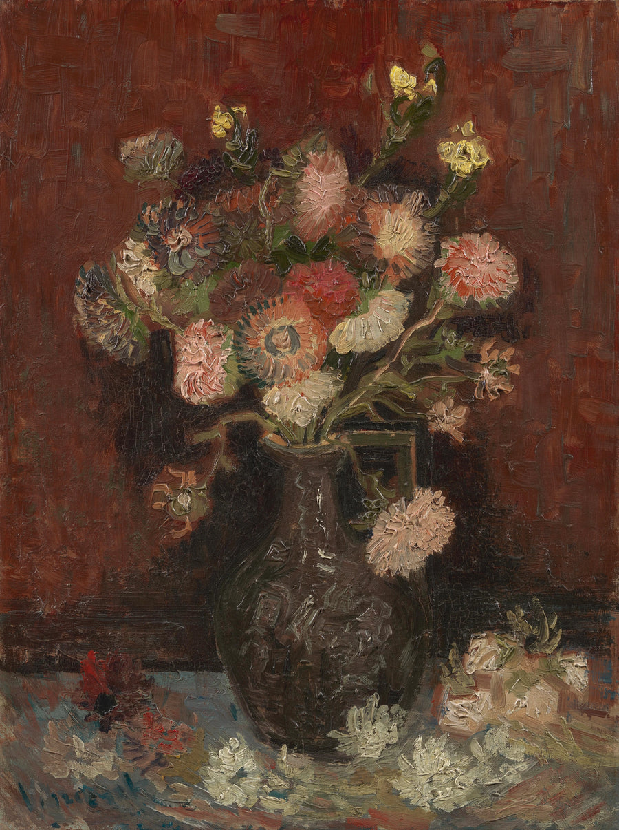 Vaso con aster cinesi e gladioli - Vincent van Gogh