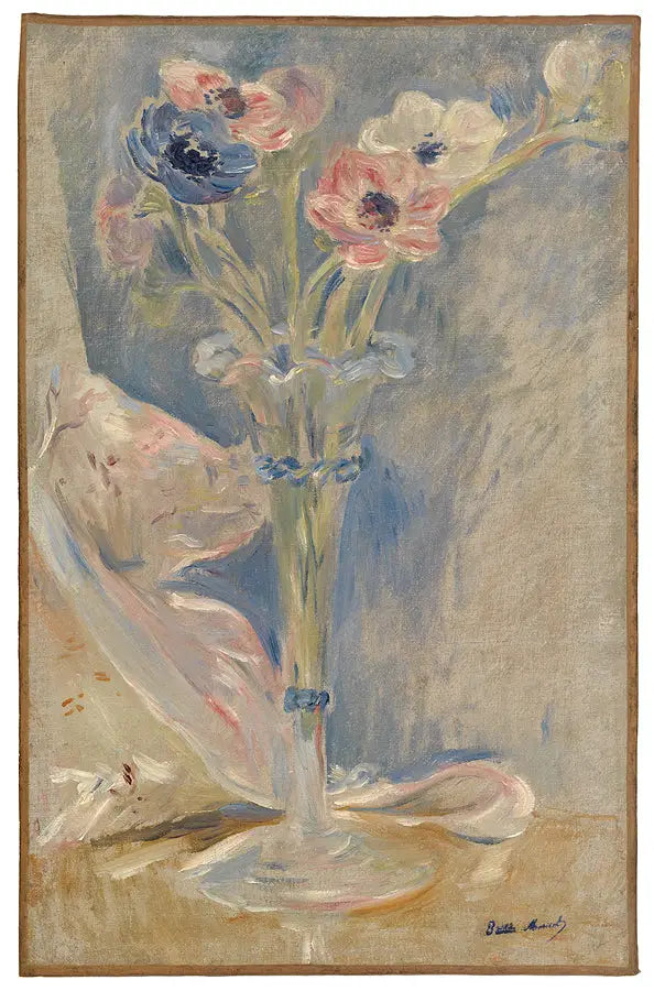 Vaso con anemoni e sacchetto di caramelle - Berthe Morisot
